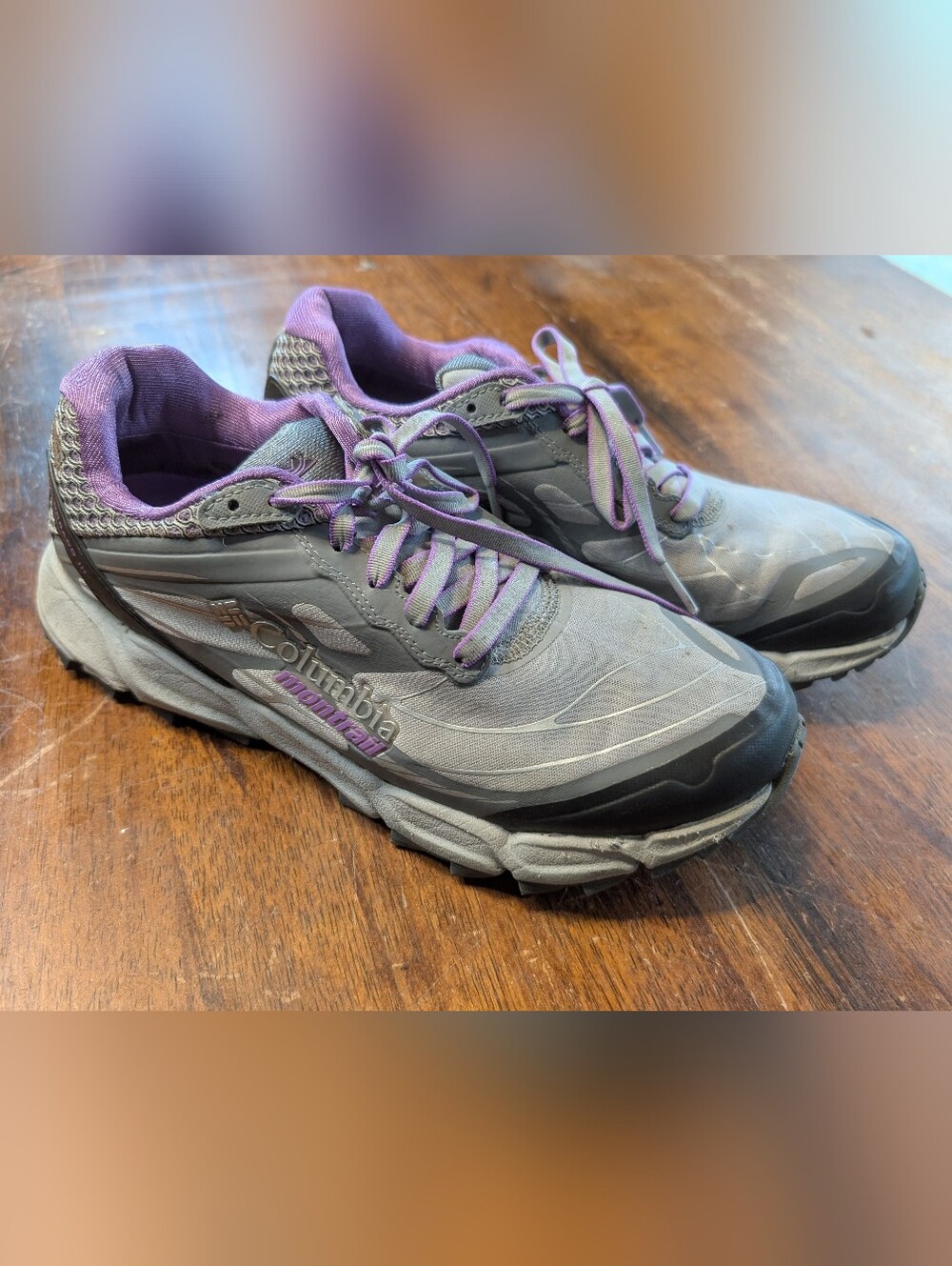 Columbia Montrail Caldorado III Outdry Trail Running Shoe Womens 6.5 Gray Purple